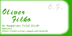 oliver filko business card