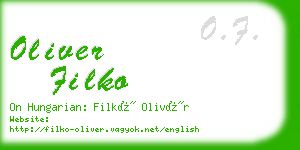 oliver filko business card